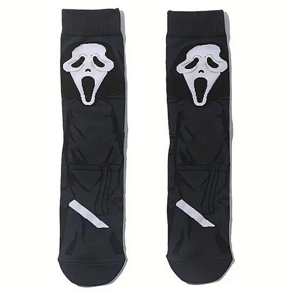 Scream Crew Socks Horror Movie Unisex Adult Ghostface Scary Halloween Creepy NEW - Picture 1 of 1